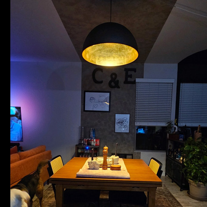 Mercer41 Industrial Oversized Large Metal Dome Pendant & Reviews